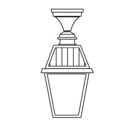 Deckenleuchte Venezia Nr. 51410 | Außenleuchte mit Decken - Stutzenbefestigung